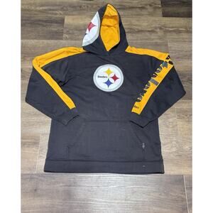 Kids Youth Pittsburg Steelers Football NFL Logo Hoodie - Reebok XL 18 -20